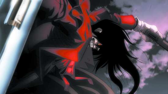 Screencap of a female character from hellsing ultimate anime